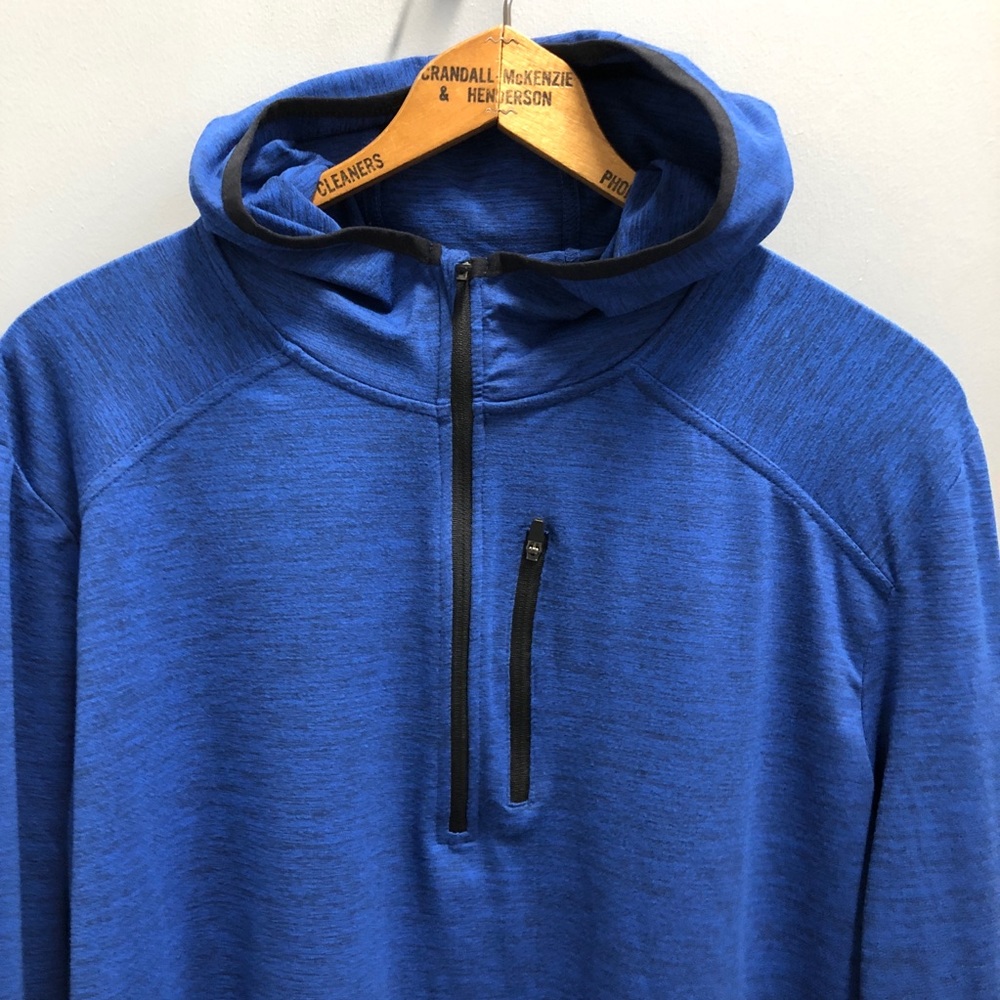 Mens Jack Nicklaus Golf Pullover with Hood, StayDri, Sz Med, Blue